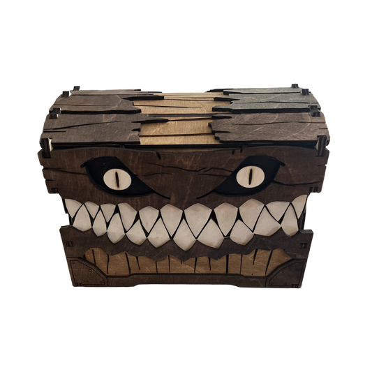 Coffre de monstre mimic découpé au laser