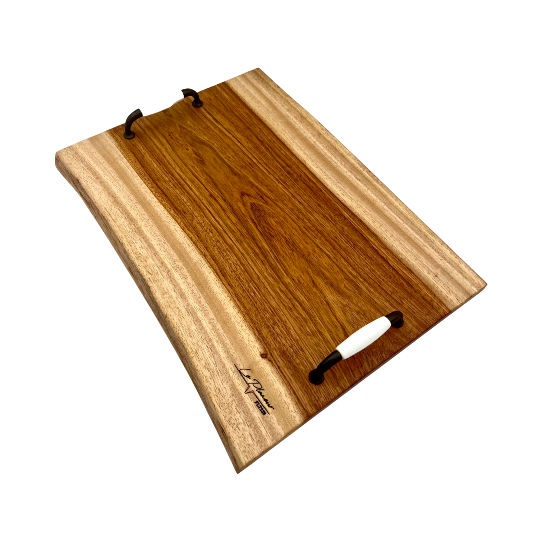 Plateau de service Jatoba avec poignées