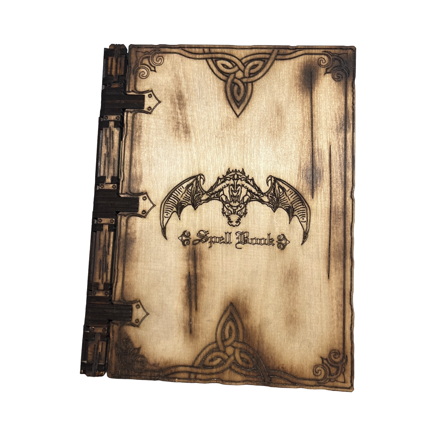 Livre de sorts en bois