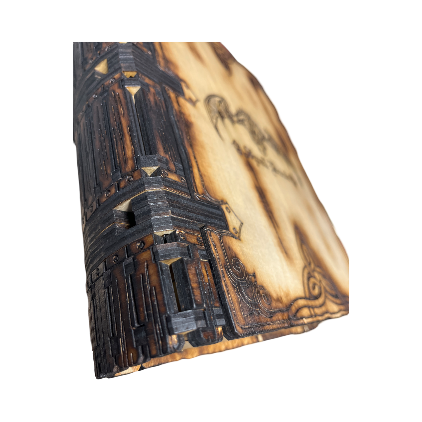 Livre de sorts en bois
