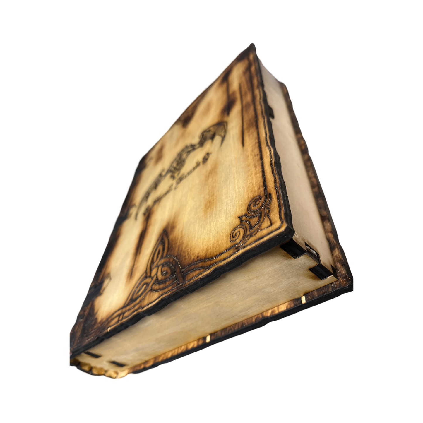 Livre de sorts en bois