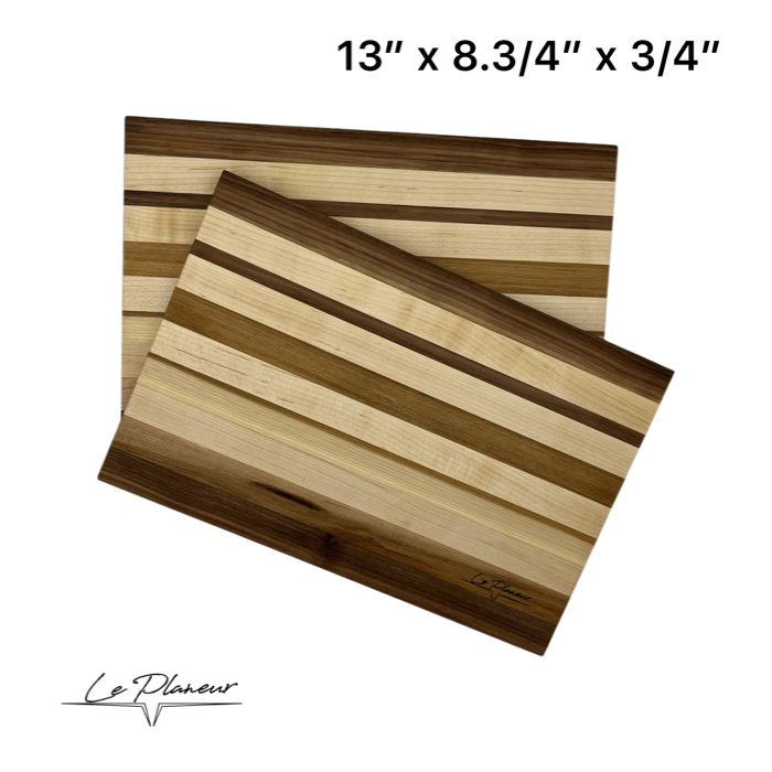 Planche en érable et noyer