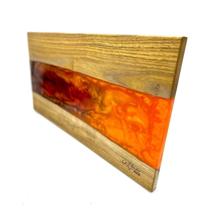 Planche de Lave Catalpa et epoxy