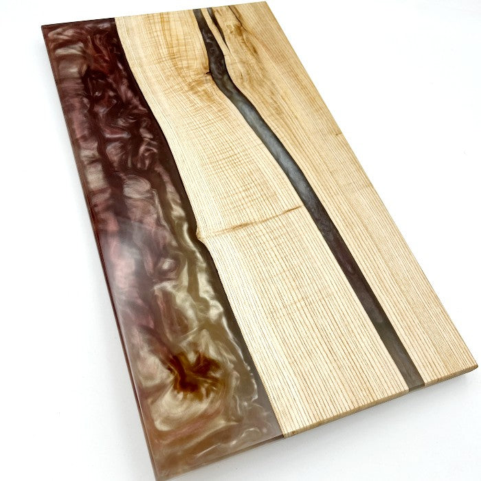 Charcuterie board made of Catalpa and Epoxy