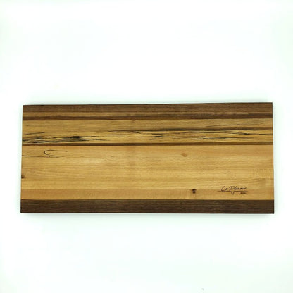 Charcuterie board made of beechwood, beech coti and walnut